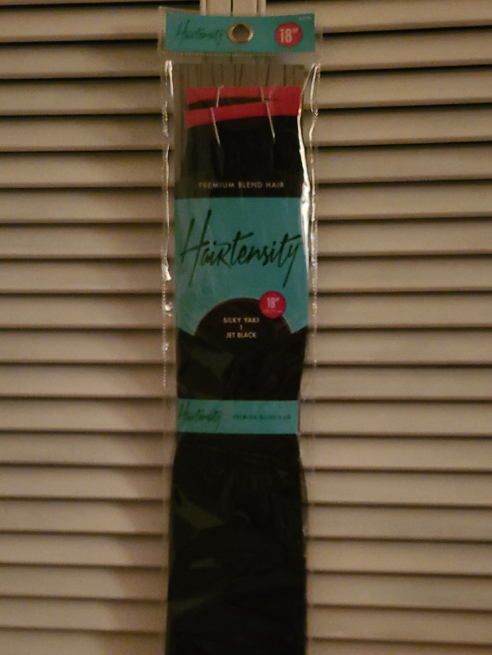 18" Jet Black Silky Yakky Premium Blend Hair Weave
